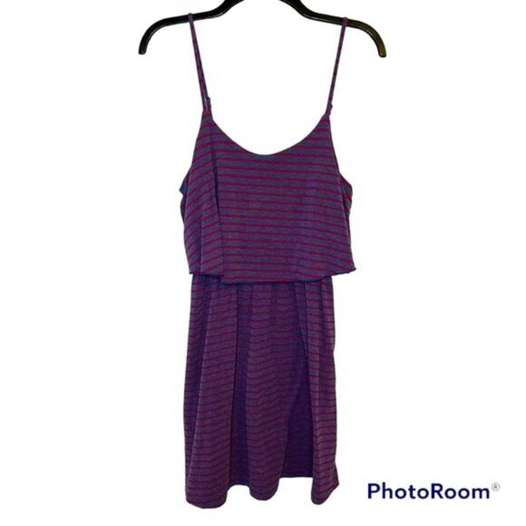GAP Gray and Red Striped Sleeveless Mini Dress Size XS/Small - Picture 1 of 10